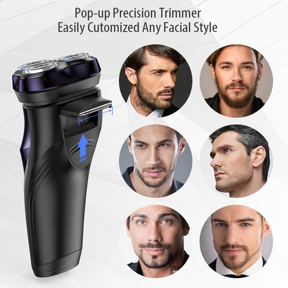 Rasoir Électrique FLYCO – Rechargeable, Étanche IPX7 et Sans Fil
