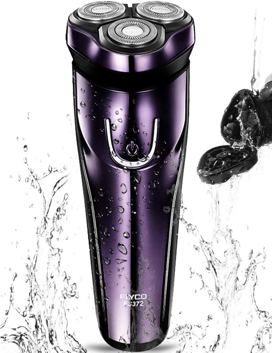 Rasoir Électrique FLYCO – Rechargeable, Étanche IPX7 et Sans Fil
